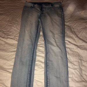 Light washed jeans.
